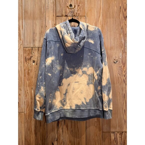 Volcom XXL Custom Bleached Mens Pullover Hoodie Blue & Cream - Picture 4 of 5